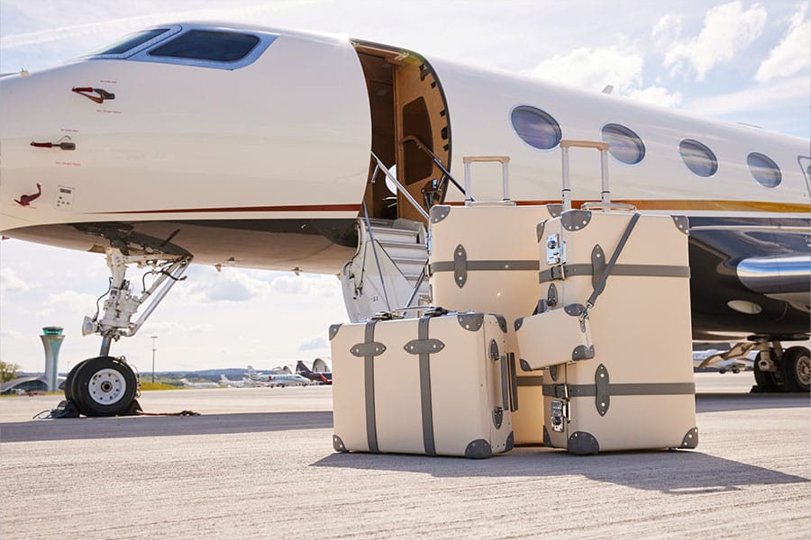 Baggage loading operations on private jet