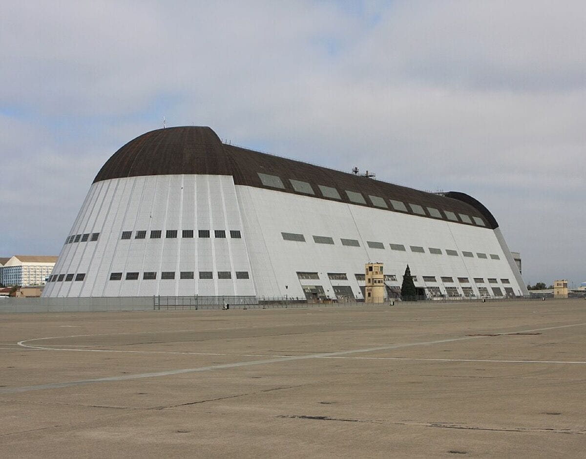 Hangar One at Moffett Field, Mountain View, California