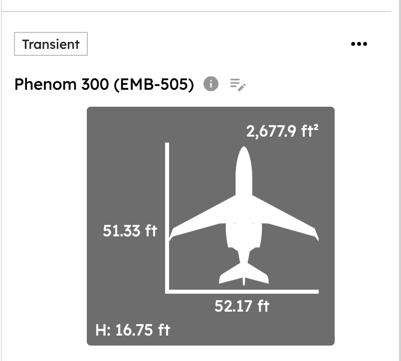 Aircraft Dimensions Tool - Precise 3D measurements for safe stacking calculations showing wingspan, height, and clearance requirements