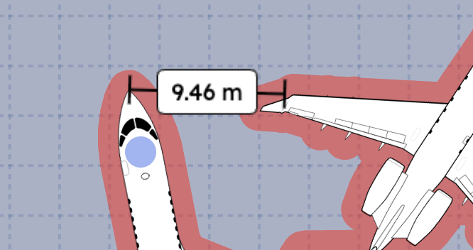 AirPlx metric system support showing measurements in meters