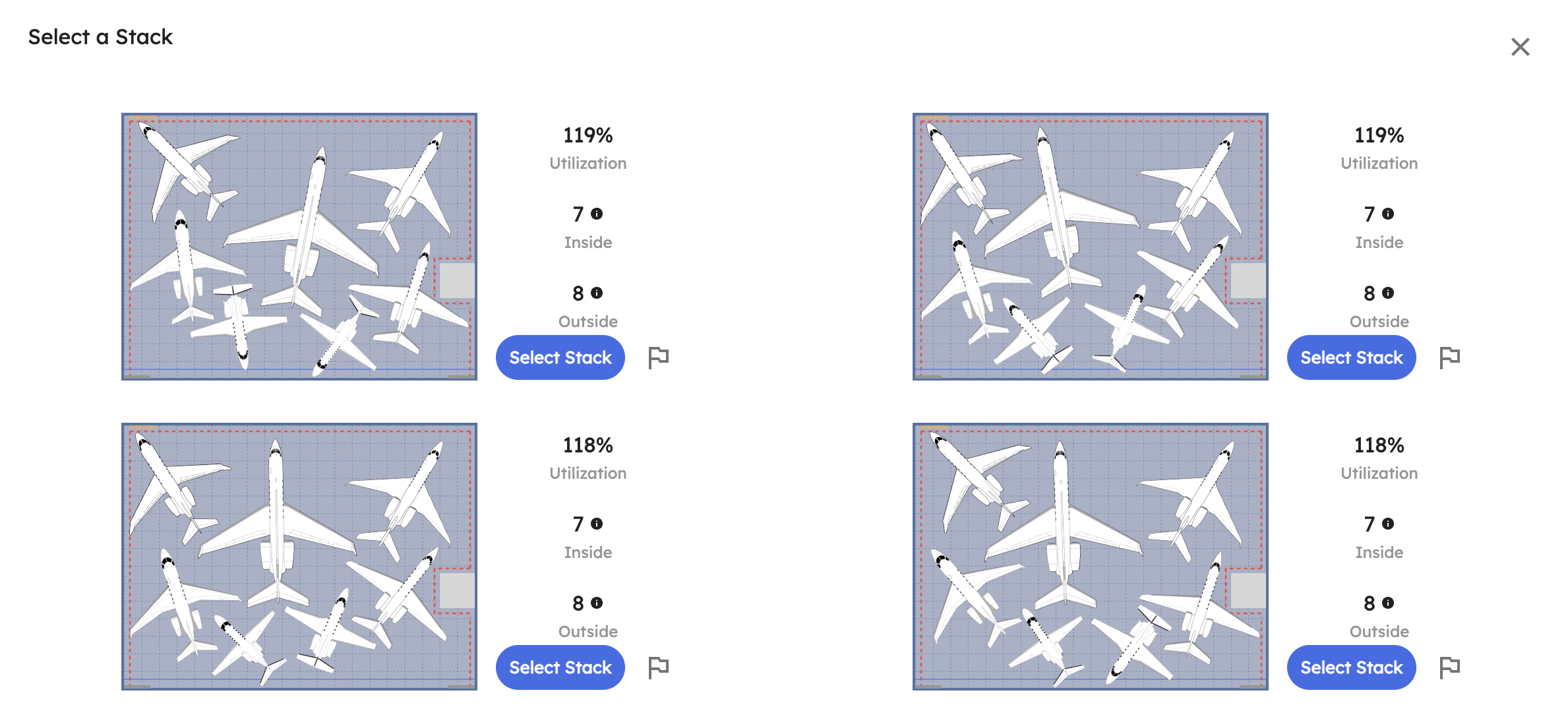 Trial 1: 2' spacing, no overlap - 119%