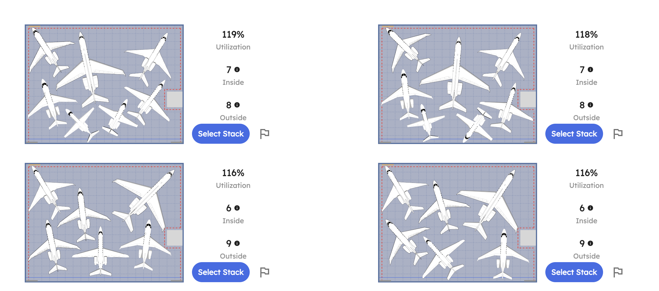 Trial 5: 3' spacing, no overlap - 119%