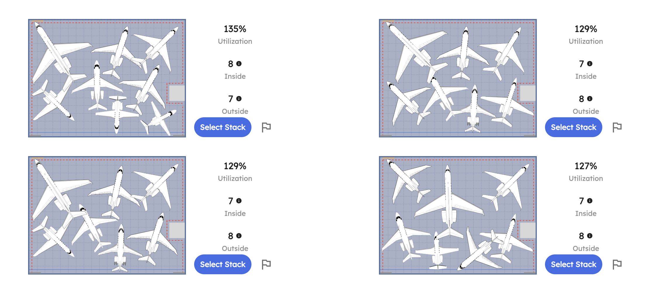 Trial 6: 3' spacing, with overlap - 135%