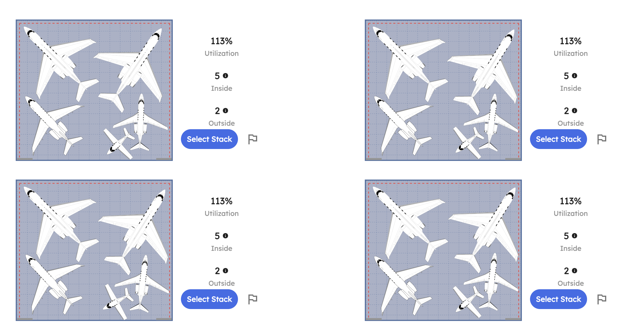 Hangar layout with LEKTRO 88