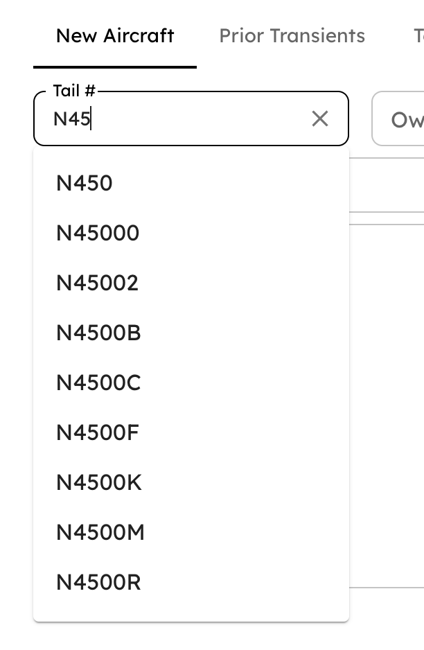 US N-number tail lookup showing N45 prefix
