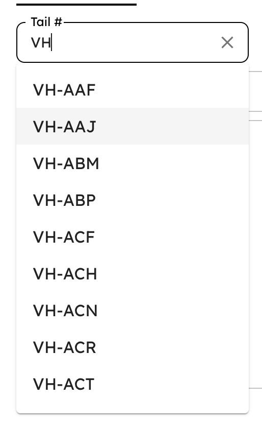 Australian VH- tail lookup