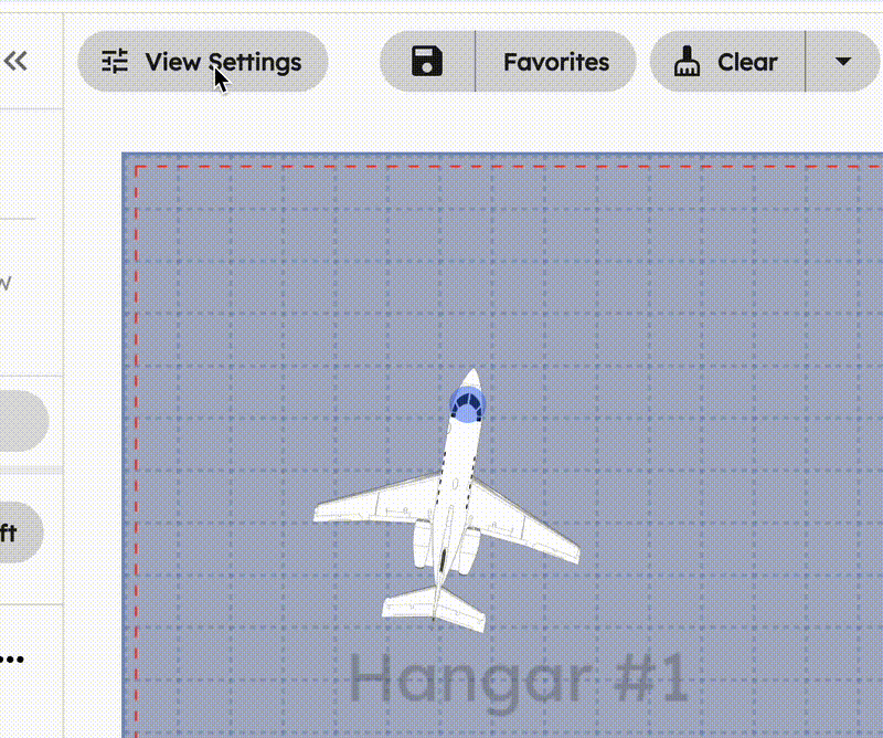 Tail number appearing on hover over aircraft