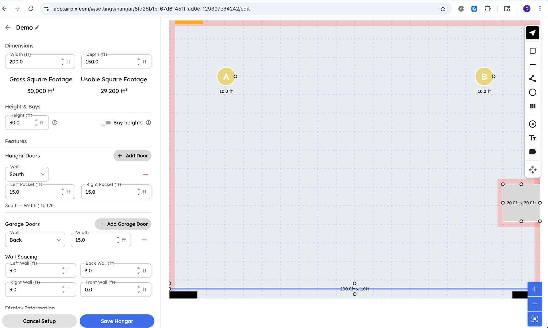 Improved hangar editor with new UX
