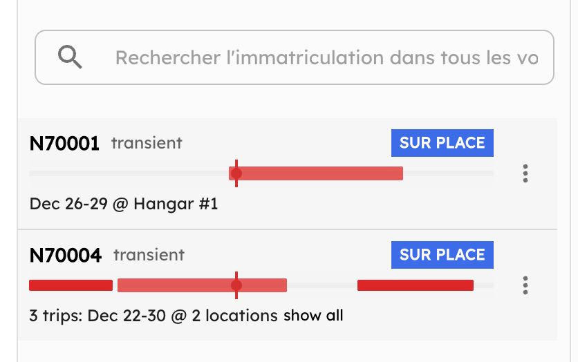 AirPlx interface in French showing metric measurements
