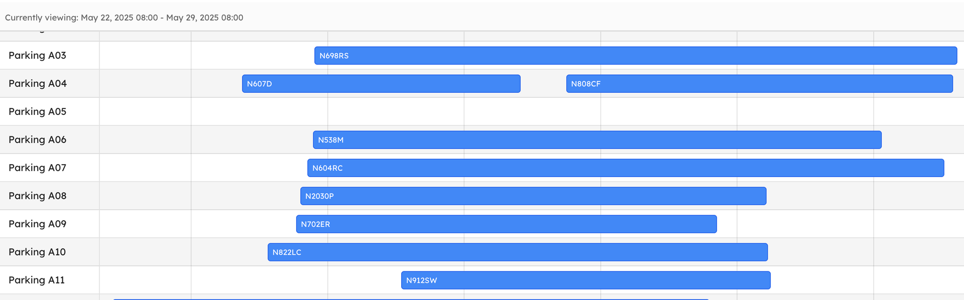 AirPlx scheduling with conflict detection