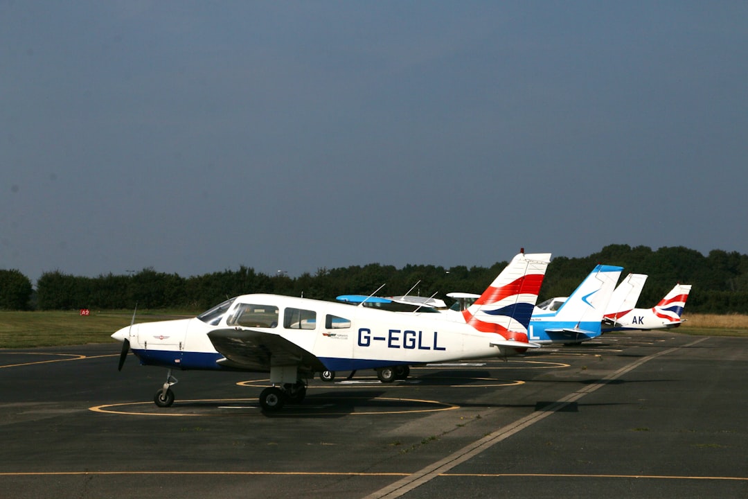Small aircraft on the ramp at an FBO